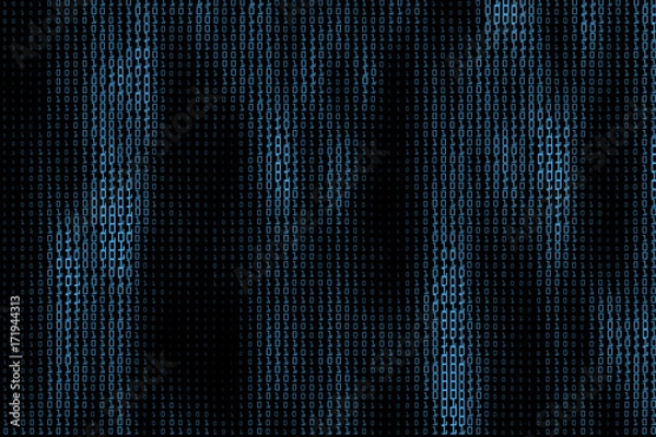 Fototapeta Generative data digital stream background. Vector illustration. Concept of blockchain, fintect, big data, hacking, AI