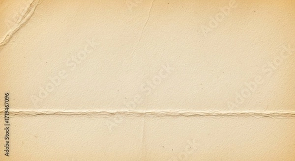 Fototapeta Old paper texture with creases and fold lines subtle faded sepia tones