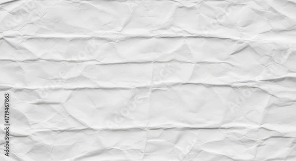 Fototapeta Textured white paper surface with subtle horizontal creases and lines for creative backgrounds
