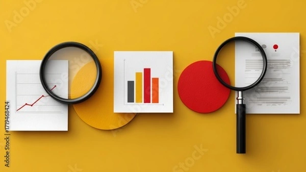 Fototapeta Customer big data analysis and marketing strategy