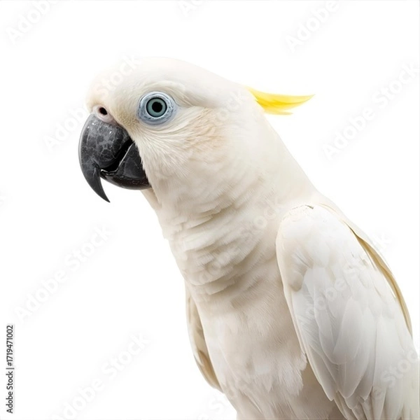 Obraz white parrot isolated white transparent background 