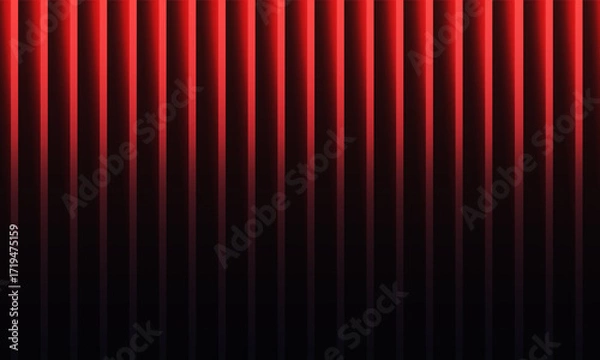 Fototapeta Intense Red Stage Curtain Gradient: A Long-Form Abstract Vertical Stripes Backdrop with Deep Shadows and Velvet Texture for Dramatic Adobe Stock Backgrounds and High-Impact Design Projects