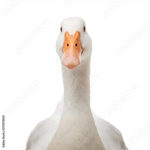 Obraz white duck isolated white transparent background 