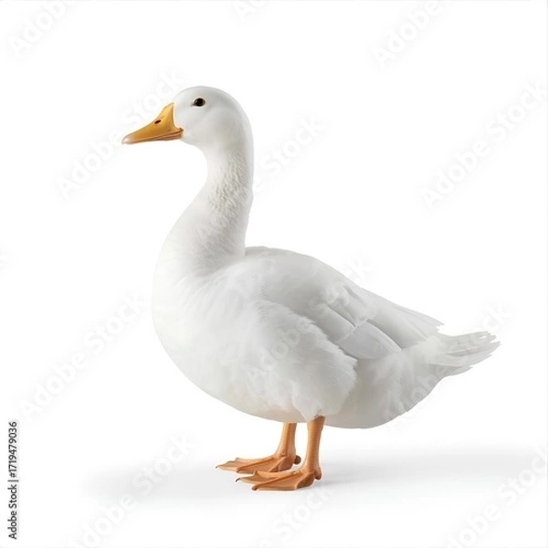 Obraz white duck isolated white transparent background 
