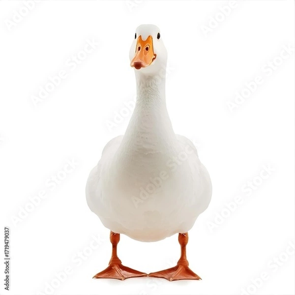 Obraz white duck isolated white transparent background 