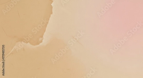 Fototapeta Soft pastel color block background abstract textured gentle blend of peach and beige