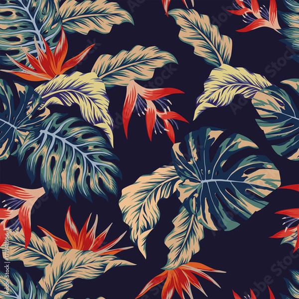Obraz Night jungle seamless pattern