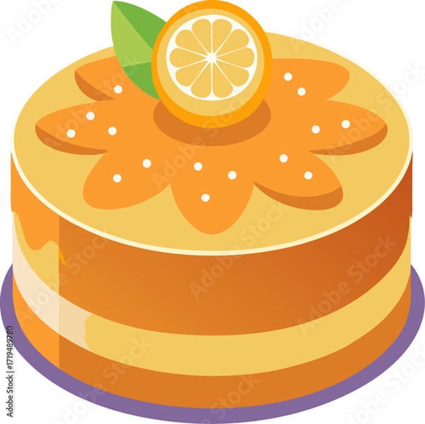 Obraz orange cake icon