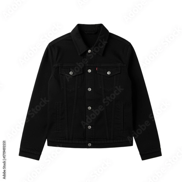 Fototapeta black jacket isolated on white