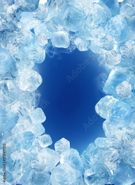 Fototapeta cold ice rock background