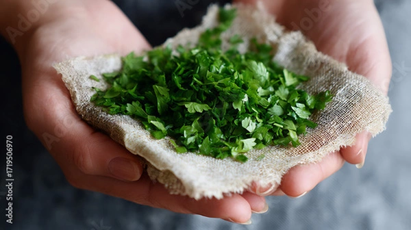 Fototapeta High angle view of chopped vegetables on cutting board
