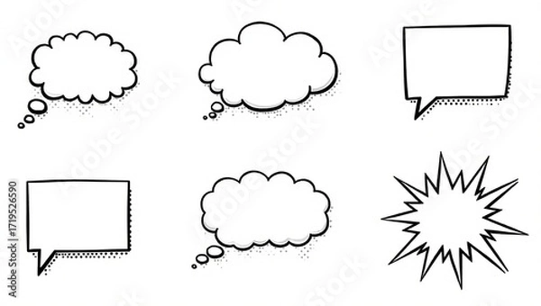 Fototapeta Outline Balloons icon set