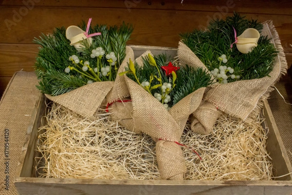 Obraz Christmas bouquets with fir branches