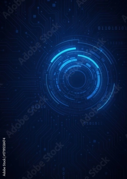 Fototapeta Futuristic digital circuit design