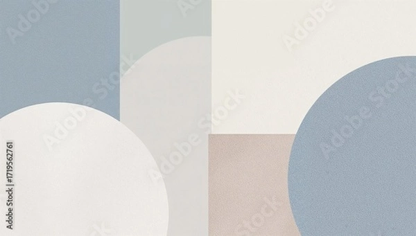 Fototapeta Abstract Geometric Shapes in Pastel Tones: A Serene Composition