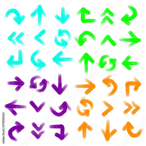 Fototapeta Illustration arrow colorful