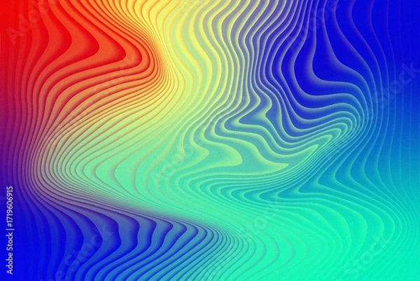 Fototapeta Abstract colorful background with wavy lines and gradient effect design
