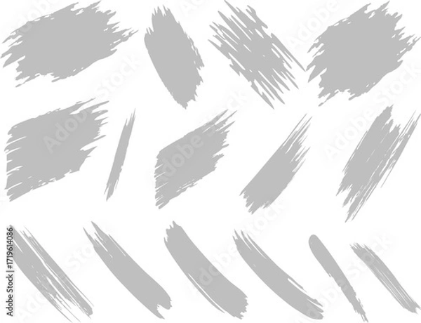 Fototapeta A seamless vector stroke brush bundle design
