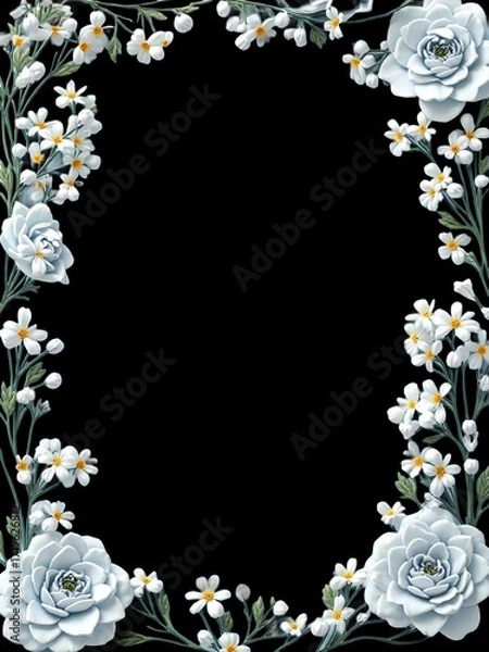 Fototapeta フレーム, 額縁, 枠, 飾り, 便箋, 飾り枠, 飾り罫, 縁, 縁飾り, フォトフレーム, デコレーション, カード, メッセージカード, お祝い, 母の日, 父の日, イベントカード, 敬老の日, 感謝, 招待状、レター, 花, はな, フラワー, フローラル, デザイン, イラスト, 背景, バレンタイン, 告白, ホワイトデー, 広告, 自然, 春, 植物,