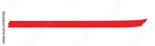 Fototapeta Red underline marker stroke isolated on transparent