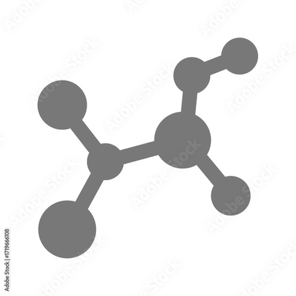 Fototapeta Molecule structure vector icon. Molecular bond and formula.