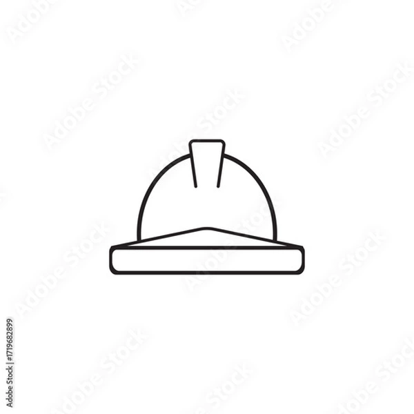 Fototapeta worker helmet icon