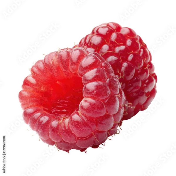 Fototapeta raspberry isolated on white