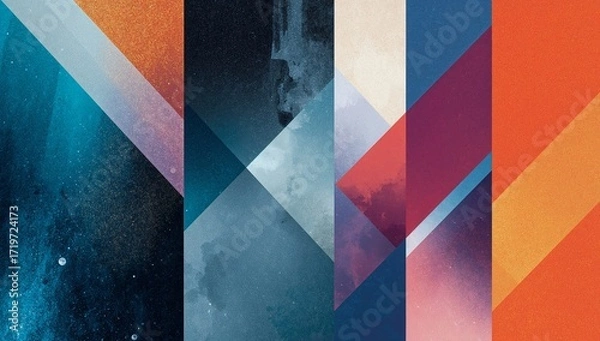 Fototapeta Abstract Geometric Colorfield Composition