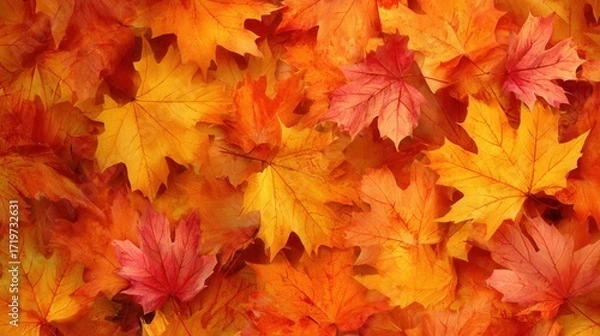 Fototapeta autumn maple leaves background texture