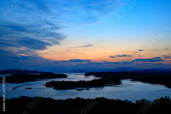 Fototapeta 桐垣展望台 -英虞湾の夕景-