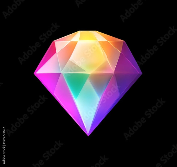 Obraz diamond on black background