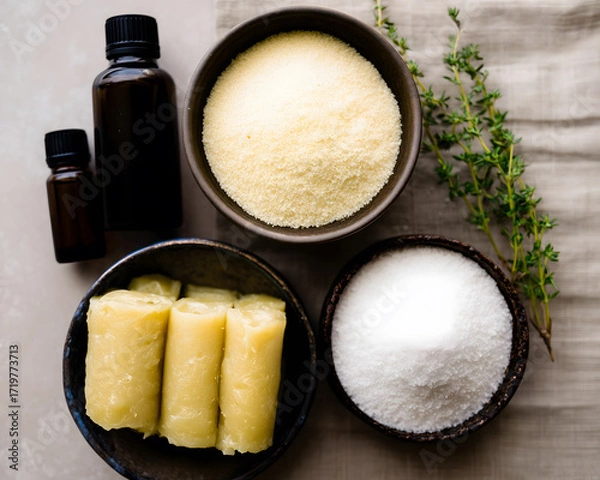 Obraz Natural Ingredients for DIY Beauty Products and Skincare Formulations