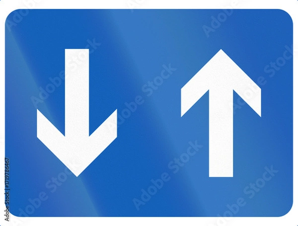 Obraz Additional road sign in Finland - Two-way path