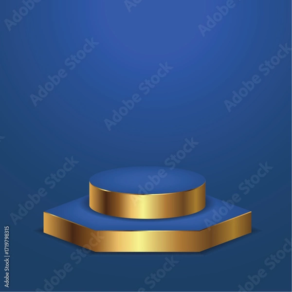 Fototapeta Vibrant Abstract Professional Blue Podium Vector Scalable EPS Art