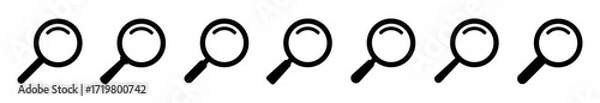 Fototapeta Search icons set. Magnifying glass icons collection.