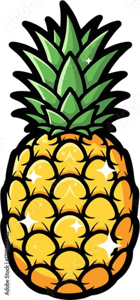Obraz Pineapple Vector