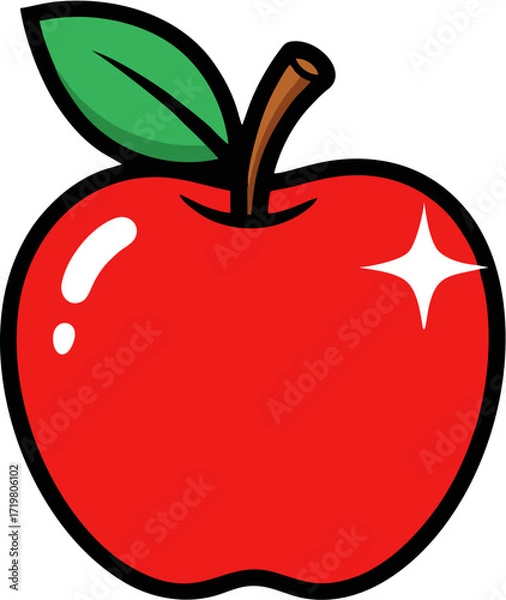 Obraz Red Apple Vector