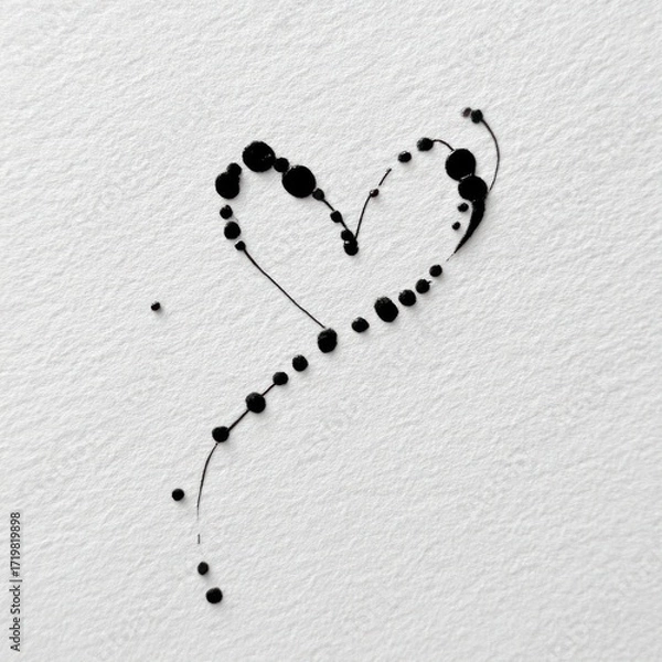 Obraz Heart shaped design with dots