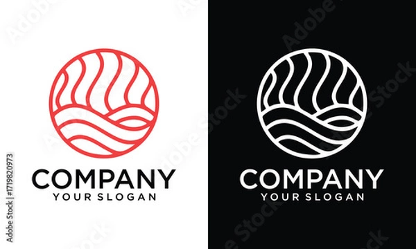 Fototapeta Creative Abstract Sphere Element Logo . Symbol & Icon Vector Template.