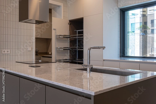 Fototapeta modern kitchen sink