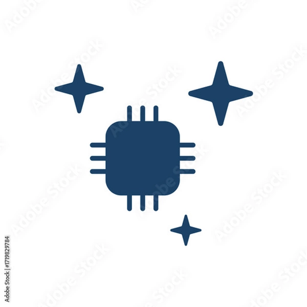 Obraz Artificial intelligence icon in flat style