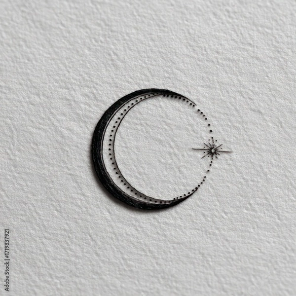 Obraz Simple moon tattoo design