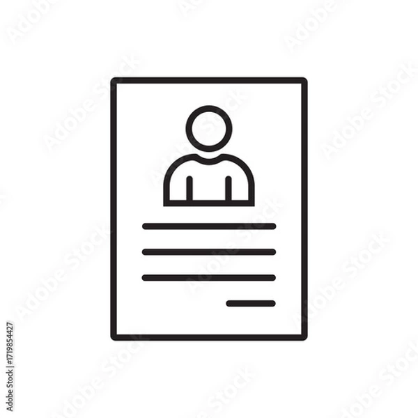 Obraz Profiling vector line icon design template