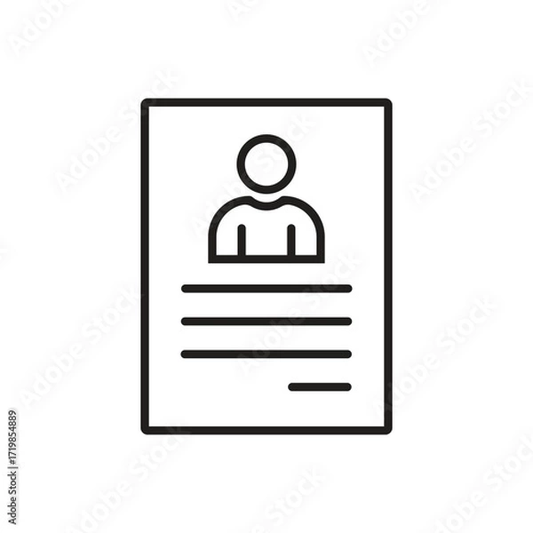 Obraz Profiling vector line icon design template