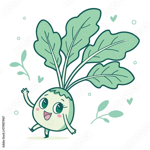 Fototapeta leafy spinach sprout vector design.