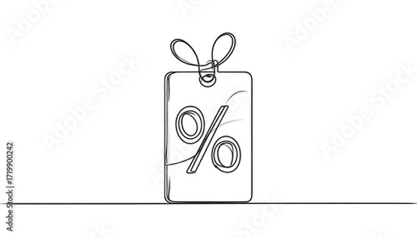 Fototapeta Simple discount tag sketch