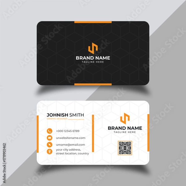 Fototapeta Business card design template, modern simple clean professional minimalist visiting cardTemplate Design