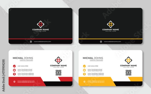 Fototapeta Professional Business Card Template Design