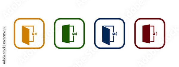 Fototapeta door sensor icon vector illustration. door sensor icon in different color design.