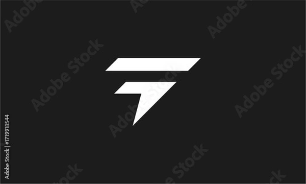 Fototapeta initial f vector logo	